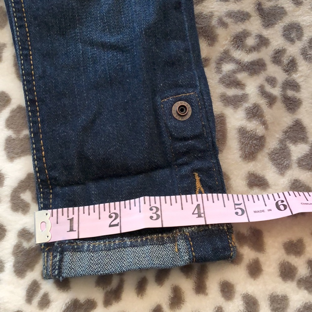 Old Navy Blue Dark Wash Jeans Convertible Crop Straight Leg 4 Pocket Size 2T - Picture 13 of 14